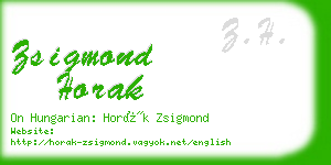 zsigmond horak business card